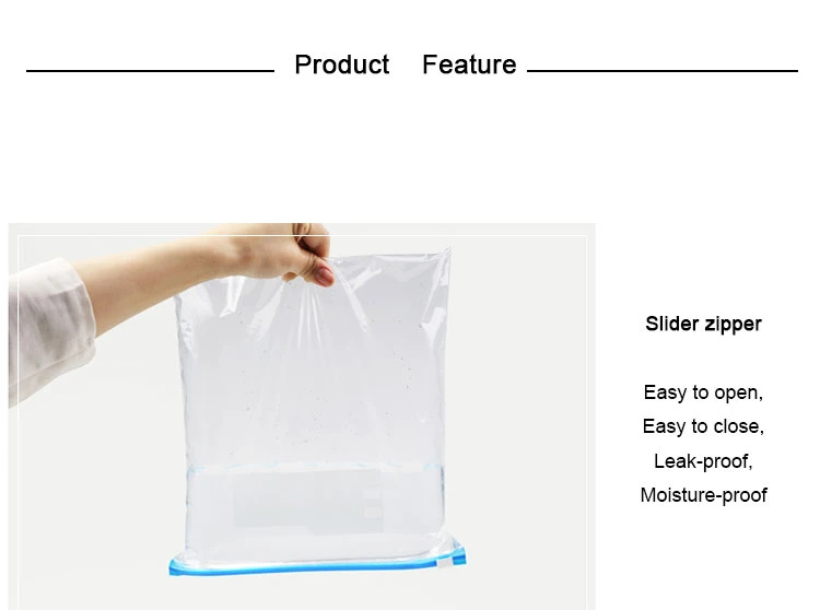 Zipper Freezer Bags Reusable Slide Ziplock Plastic Bag Frosted Slider Zipper Bag for Food Storage Freezer