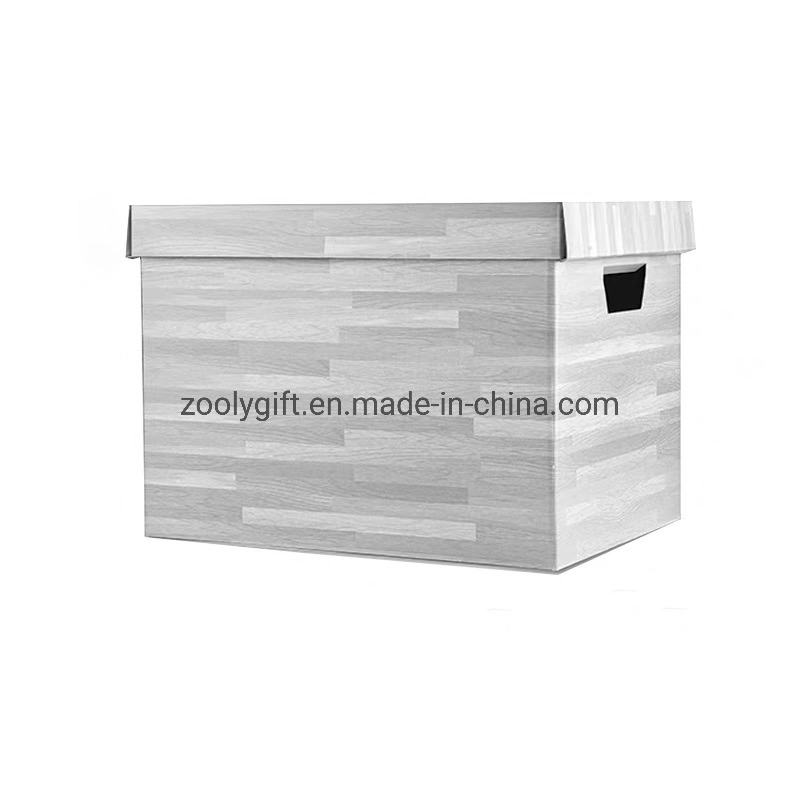 Custom Wood Grain Printing Corrugated Storage Box 3 Layer Drawer Box Carton Packaging Box Toy Underwear Storage Box Organizer Drawer Gift Box