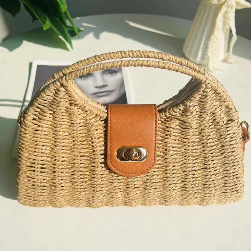 2023 New Women′s Fashion Sweet Bag Beach Photo Portable Dumpling Bag